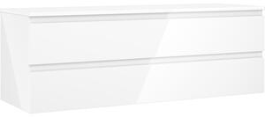 Mexen Orio, mobilier de baie 140 cm cu blat, 2 sertare, alb lucios, 91A10-14047-2-BFFC00
