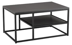 Masuta cafea BARMIO, gri grafit/negru, 90x60x45 cm