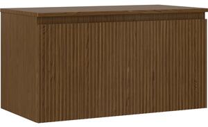 Mexen Rivel, mobilier baie 90 cm cu blat, 1 sertar, canelat, nuc, 91A20-09047-1-BFC86