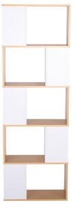 Biblioteca ERDEM NEW TYP 4, pin/alb, DTD laminat, 60x24x180 cm