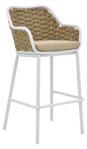 Scaund e bar Zuki, Pako World, Alb, 55x54x109 cm