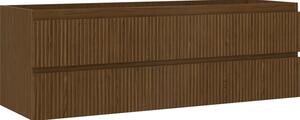 Mexen Rivel, mobilier de baie sub chiuvetă 140 cm, 2 sertare, canelat, nuc, 91A20-14047-2-BFF86