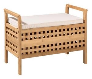 Bancheta TOLOSA, stejar auriu/gri, material textil/negru, 69x37x50 cm