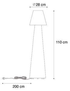Lampă de podea design exterior alb IP44 - Katrijn