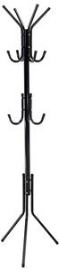 Cuier pom LORIK, negru, metal/plastic, 29x172 cm
