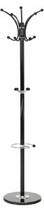Cuier pom ALAN NEW, negru, metal/marmura, 37x175 cm