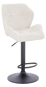 HR212W Scaun Crem Boucle cu Bază Neagră
