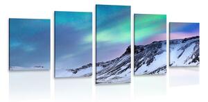 Tablou 5-piese aurora polară norvegiană