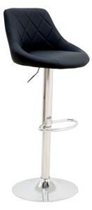 Scaun de bar reglabil pe inaltime Boronez Negru 47x49x112 cm