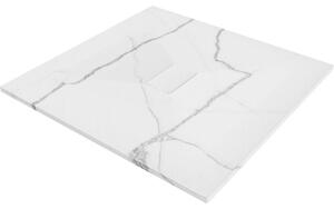 Cădiță de duș pătrată Mexen Hugo, SMC, 100x100cm, imitație piatră-alb, 42151010