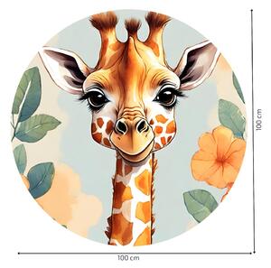 PIPPER. Autocolant circular de perete „Girafă” 100cm