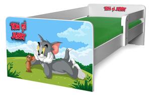 Pat Tom Si Jerry P1 Copii 2-8 Ani Cu Protectie Laterala Detasabila, Fara Saltea - Pc-p-tmj-p1-70