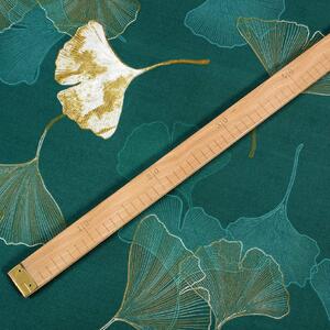 Goldea țesătură 100% bumbac - frunze ginkgo pe verde închis 145 cm