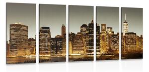Tablou 5-piese centrul New York-ului