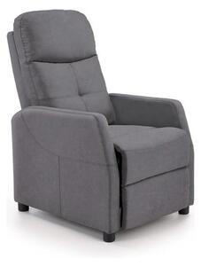 Fotoliu FELIPE 2, stofa catifelata gri - Bluvel 14, 64x84/135x76/103 c