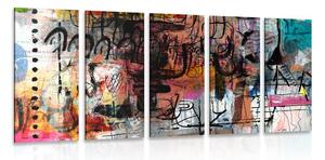 Tablou 5-piese street art artă