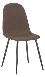 Scaun Bella material textil maro picioare metalice negre 43x52x88 cm