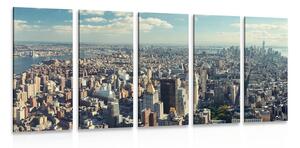 Tablou 5-piese vedere fermecătoare a centrului din New York