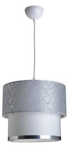 Lustra cu o singura lumina PWL-0963, E27 alb-argintiu, 30x55 cm