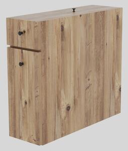 Dulap baie CALENCIA, stejar miere, PAL melaminat, cu 2 sertare, 19x60x