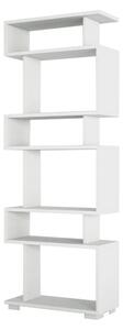 Biblioteca BLOK, alb, PAL melaminat, 60x20x165 cm