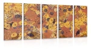 Tablou 5-piese abstract inspirat de G. Klimt