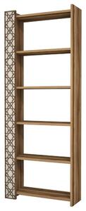 Biblioteca CITY, alun/bej, PAL melaminat, 65x24x170 cm