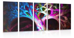 Tablou 5-piese copac abstract misterios