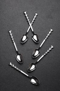 Set 6 linguri W-6, crom, otel, 11 cm