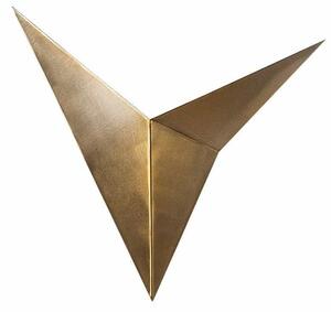 Aplica BIRD 3203, metal, auriu, 34x5x34 cm