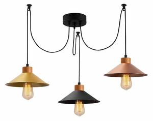 Lustra MANAVGAT N-554, metal, auriu/negru/cupru, 114x24x100 cm