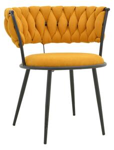 Scaun cu brate Alkia I Galben 57x58.5x72 cm