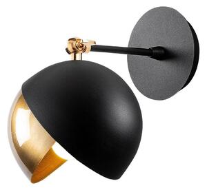 Aplica BERCESTE 252-A, negru/auriu, metal, 20x26x25 cm
