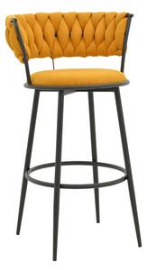 Scaun de bar Alkia I Galben 50x56x95 cm