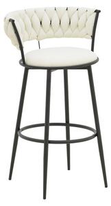 Scaun de bar Alkia I Ecru 50x56x95 cm