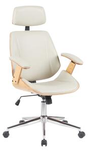 Scaun de birou Fetseno Bej 53x56x123.5 cm