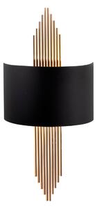 Aplica 617 - A, negru/auriu, metal, 75x10x22 cm