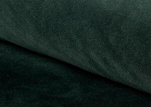 Canapea KIER 2, stofa catifelata verde/wenge, 136x75x90 cm