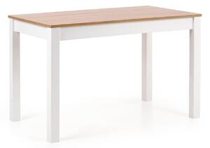 Masă Houston 225, Stejar Sonoma, Alb, 76x68x120cm, 21.8 kg