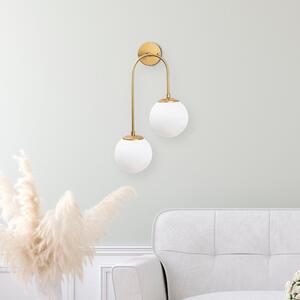 Aplica JEWEL 10585, auriu, metal, 30x24x55 cm