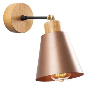 Lampa perete MANAVGAT N-612, roz auriu, metal, 14x25 cm
