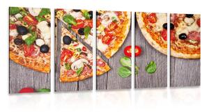 Tablou 5-piese pizza