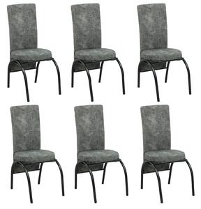 Set 6 scaune Star Gri picior negru
