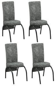 Set 4 scaune Star Gri picior negru