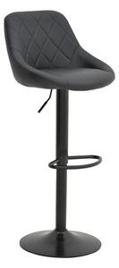 Scaun de bar ajustabil Boronez Negru 47x49x112 cm