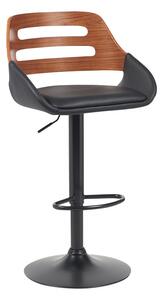 Scaun de bar ajustabil Fern Negru 50x48.5x110.5 cm