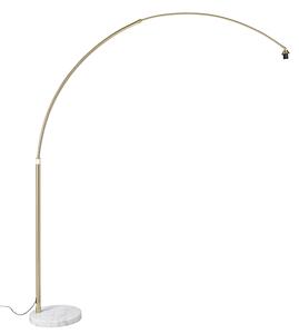 Lampă arc din alamă cu bază din marmură albă reglabilă - XXL