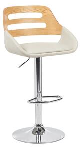 Scaun de bar ajustabil Fern Bej 50x48.5x110.5 cm