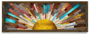 Tablou TAH021, multicolor, lemn, 40x120 cm
