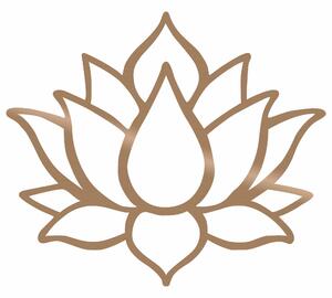 Accesoriu decorativ LOTUS FLOWER 1, auriu, metal, 50x43 cm